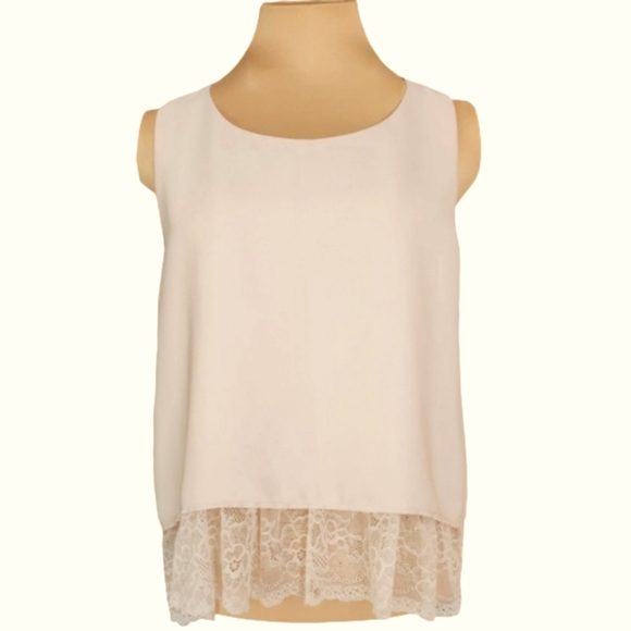 Zara Tops - Zara Basic Tan Blouse‎ Women's Small